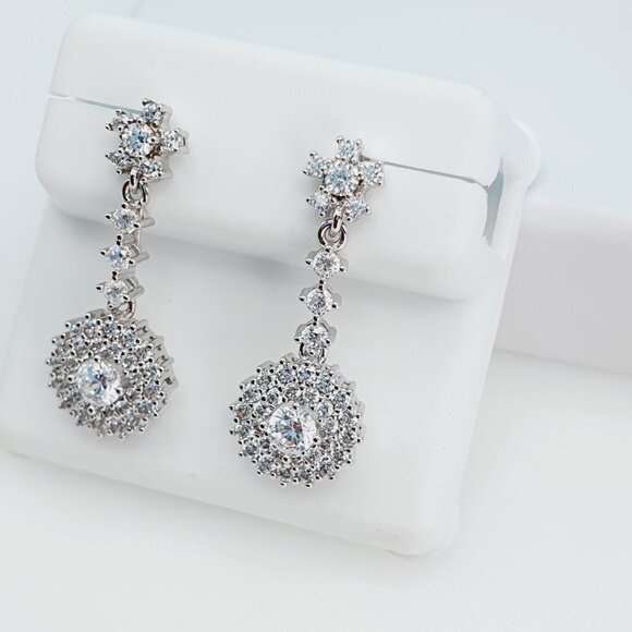 "925 Sterling Silver Cubic Zirconia Earrings, U19254845 - Picture 9 of 11
